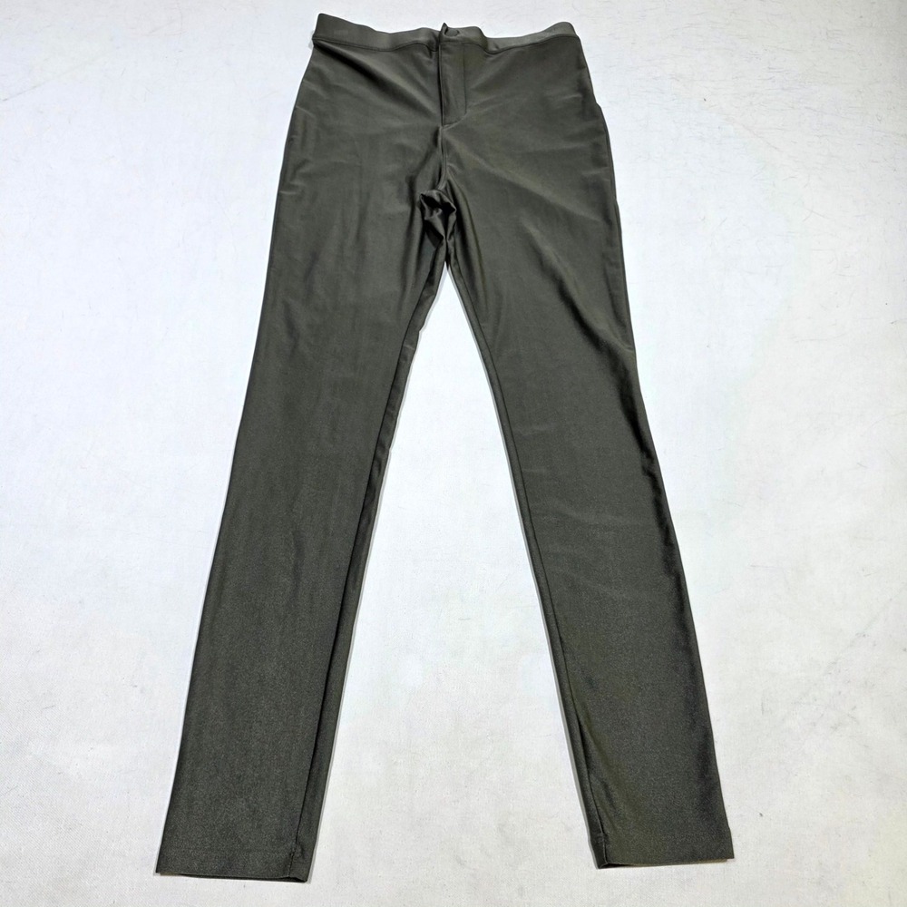 Forever 21 Skinny Pants Womens Medium Olive Green High Waisted Stretchy Trousers